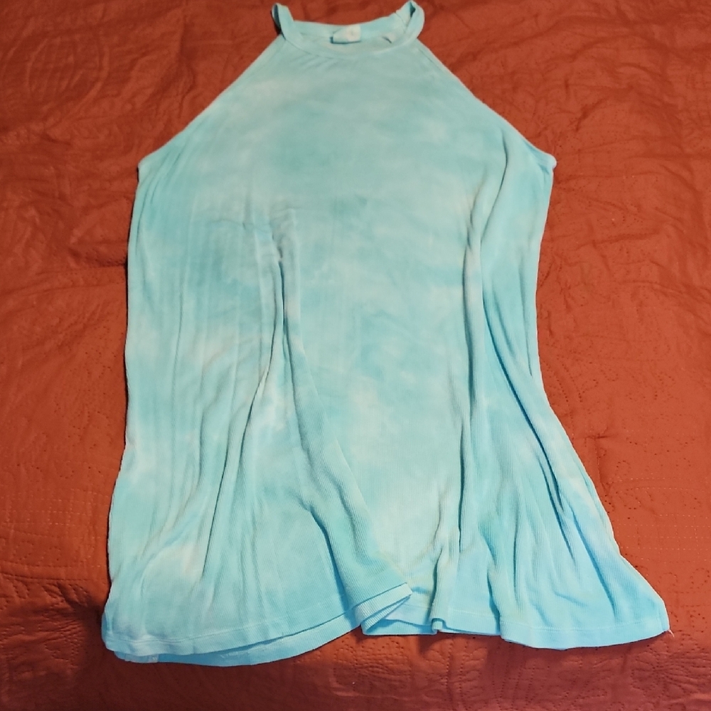 Salt Life Blue Tie-Dye Halter Dress / Bathing Suit Cover
